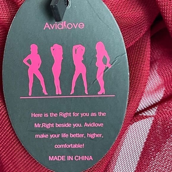 Avid Love Sexy Deep Red Baby Doll with G-String Size 18W - Picture 5 of 8